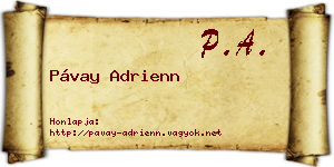 Pávay Adrienn névjegykártya