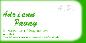 adrienn pavay business card
